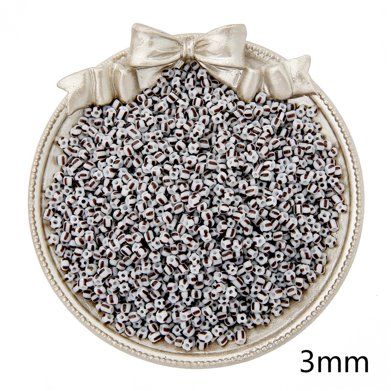 Picture of 3mm glass rice beads necklace bracelet loose beads diy jewelry striped watermelon beads handmade beaded homemade material bag