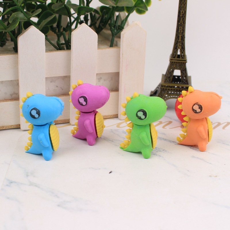 Little Dinosaur 3D Children's Educational Eraser Creative Removable Animal Eraser Student Stationery Holiday Gift Wholesale