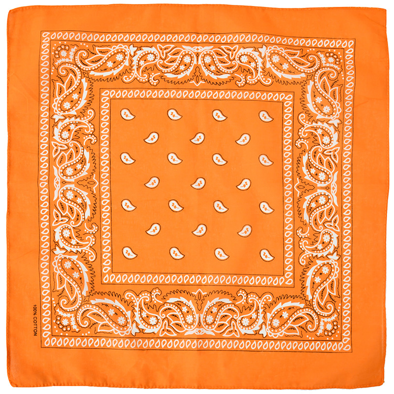 Picture of Factory Wholesale European and American Cashew Flower Square Scarf Outdoor Sports Cycling Hip-Hop Spot Pure Cotton Insect Printed Headscarf
