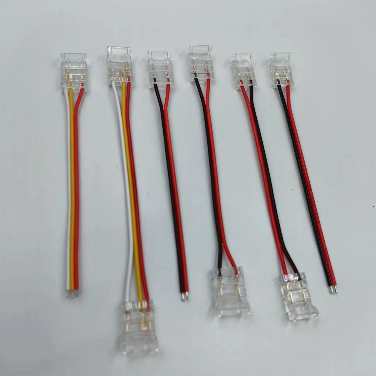Cob Light Strip Solderless Crystal Buckle Solderless Head Coab Light Strip Solderless Crystal Buckle Adapter 8mm Wide