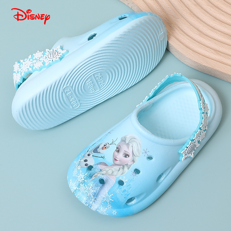 Picture of Disney Children's Hole Shoes Baby Slippers Princess Elsa Girls' Summer Sandals Toddler Non-slip Soft Bottom