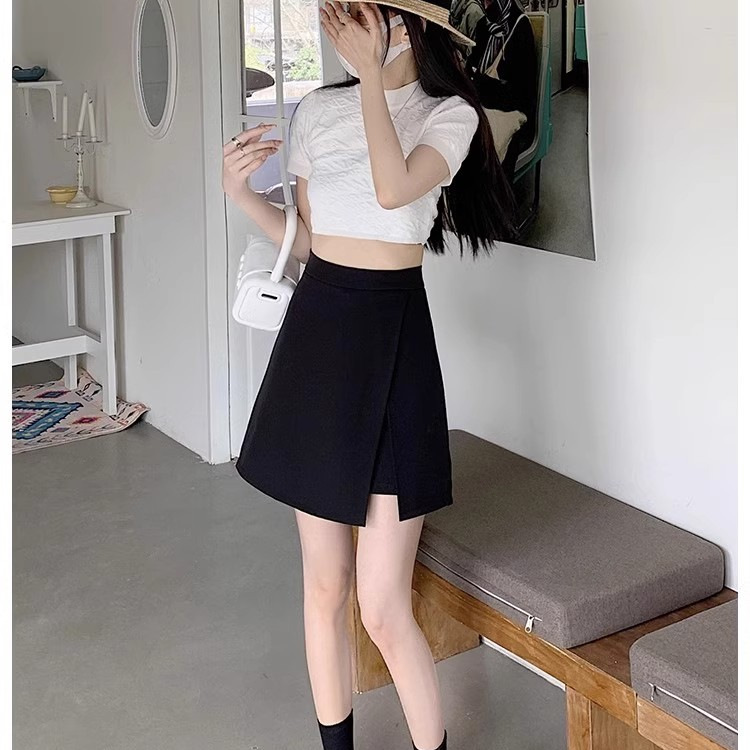 2025 New Summer Design Sense Split Suit Skirt Women's High Waist Slimming Anti-walking Sheath All-match Skirt