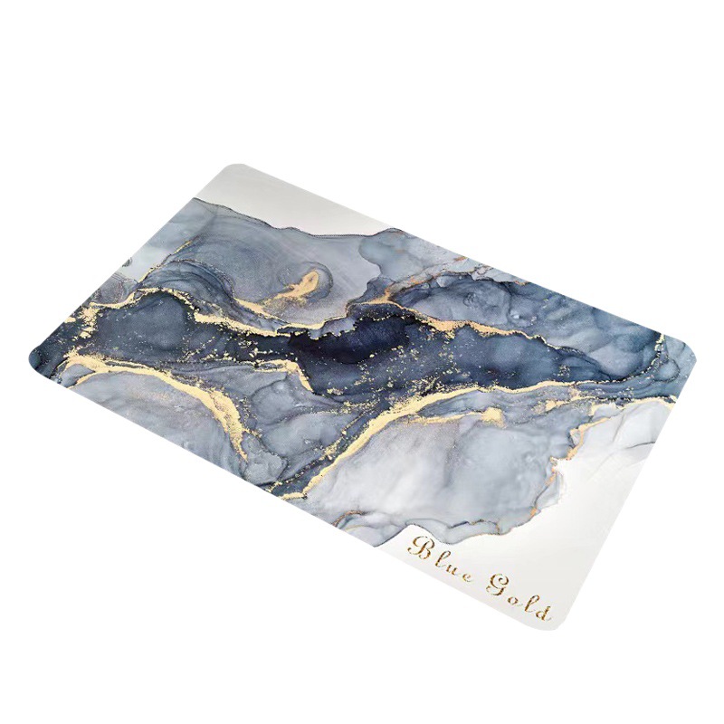 Soft Diatom Mud Absorbent Mat Marble Bathroom Floor Mat Non-Slip Absorbent Bathroom Quick-Drying Door Mat Household Foot Mat