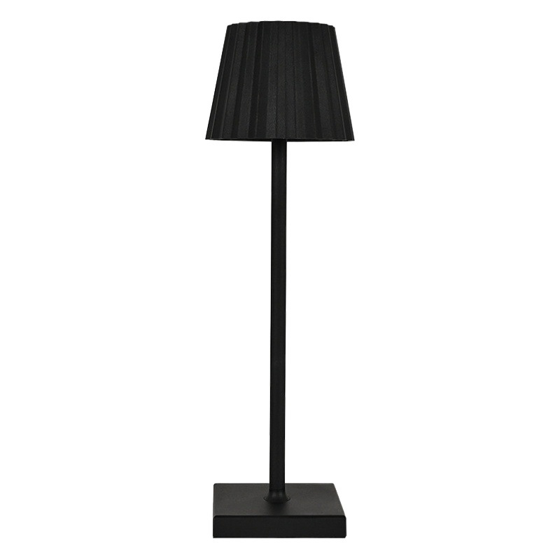 Pleated high-leg lamp Nordic charging simple light luxury retro night light bedside decoration outdoor European and American small table lamp