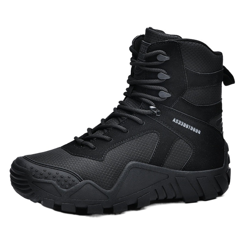Cross-border large-size outdoor field practice combat boots high-top thick-soled hiking hiking shoes autumn and winter New Fashion Travel men's shoes