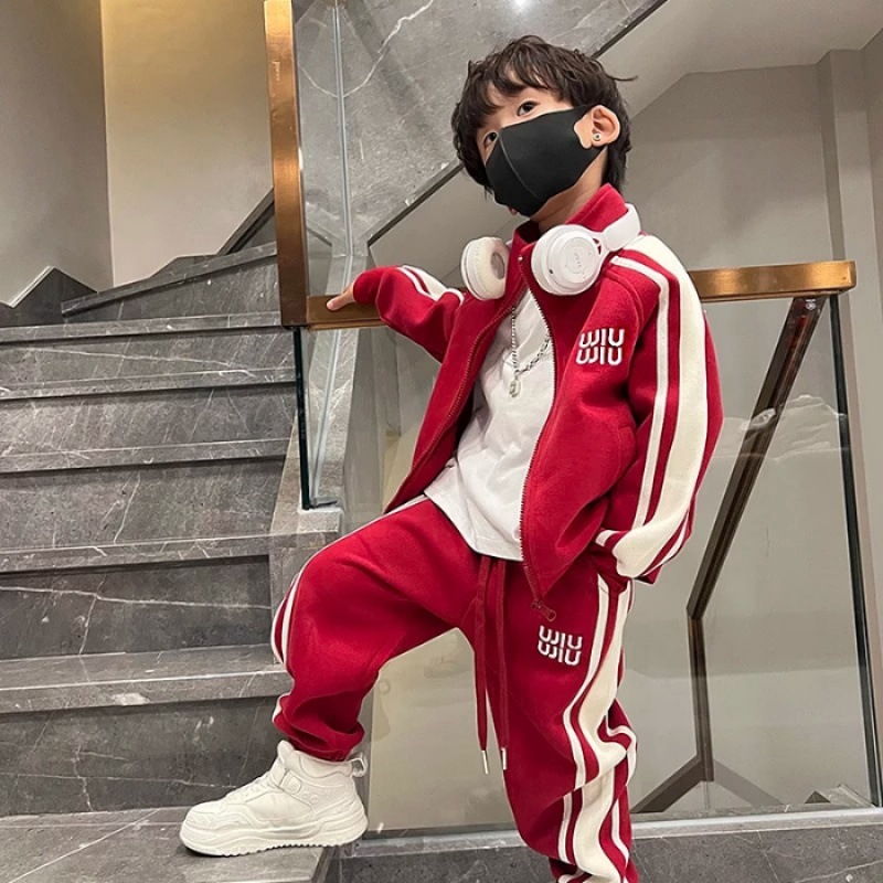 Picture of Children's Clothing, Boys' Fashion Suits, Autumn Clothing, Long-Sleeved Cardigan Jackets, Casual Pants, Kidsren's Sportswear Two-Piece Set