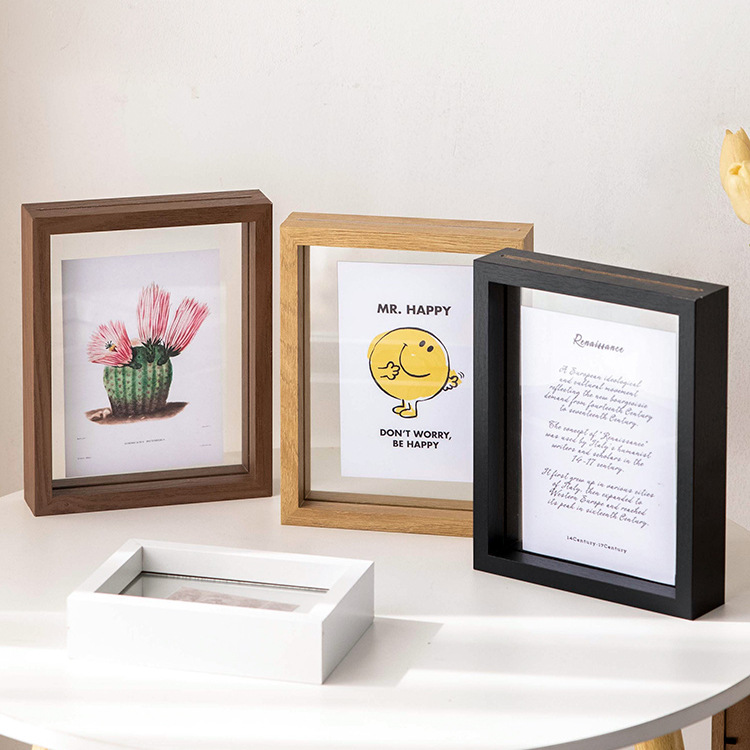 Picture of Double-sided transparent photo frame glass a4 picture frame mounting frame 7-inch specimen acrylic photo frame decoration 6-inch frame