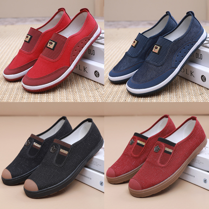 Lu Tai Casual Shoes Work Shoes Mom Shoes Slip-on Lazy Shoes Soft Sole Not Tired Shoes Flat Shoes Women's Shoes