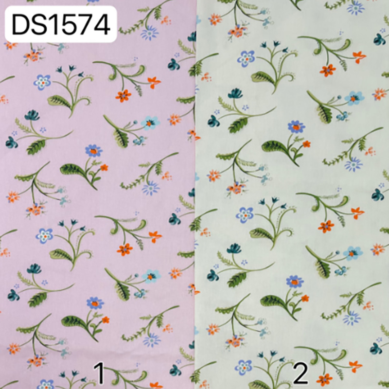 Cartoon small flowers 40 cotton digital printed fabric cotton children's shirt scarf handbag printed fabric