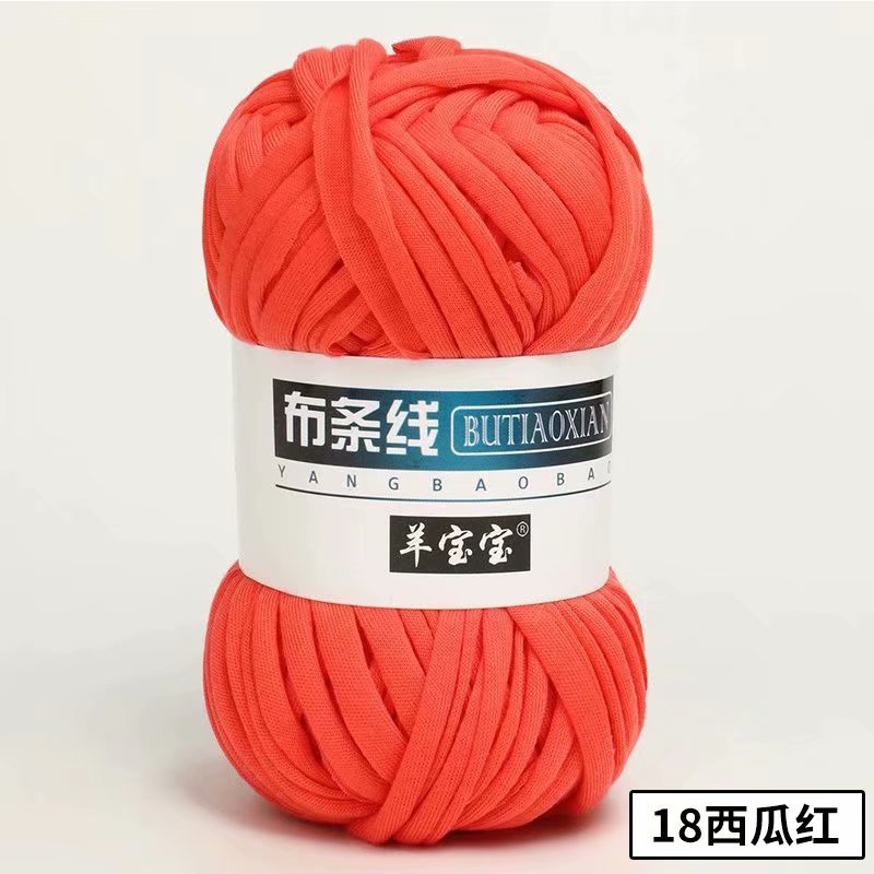 Picture of Cloth thread hook doll slippers storage basket floor mat blanket crochet diy material homemade coarse wool woven bag