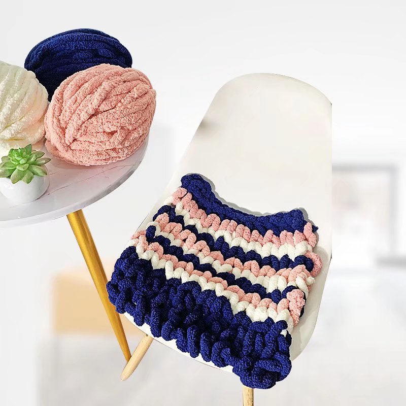 Picture of Ins Thick Ice Line Single 2CM Large Thick Blanket Line Chenille diy Mat Animal Nest Line Thick Wool Line