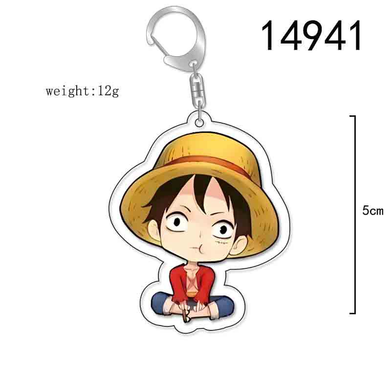 Picture of Cartoon hang one piece peripheral acrylic keychain pendant lufeiqiao barosolon esanzhi Sabo