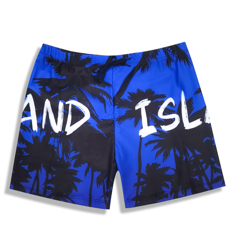 Picture of Men's Swimming Trunks Boxer Anti-embarrassment Quick-drying Running Breathable Cool Coconut Shorts Swimsuit Beach Pants for Summer