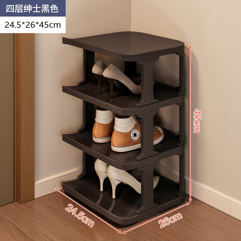 Picture of Simple Dust-proof Small Shoe Rack at Dormitory Door Household Multi-layer Space-saving Installation-free Storage Shoe Cabinet