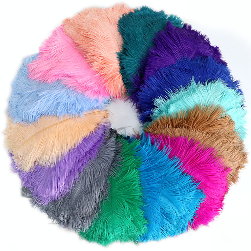 Factory spot ostrich feathers 30-35cm color feathers wedding decoration flower arrangement stage clothing wedding guidelines