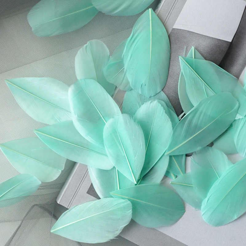 Picture of Goose feather floating head color feather decoration diy jewelry earrings earrings dream catcher handmade material accessories small feathers