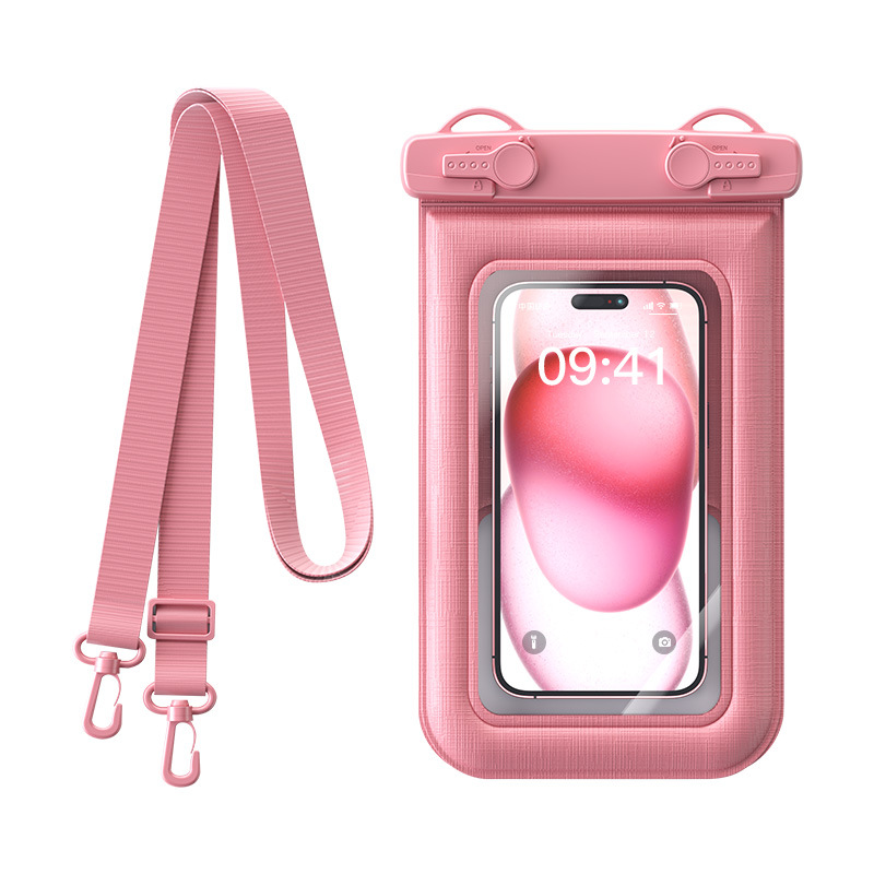 Picture of Cross-border new mobile phone waterproof bag touch screen sponge floating can be slung large capacity ipx8 waterproof mobile phone case