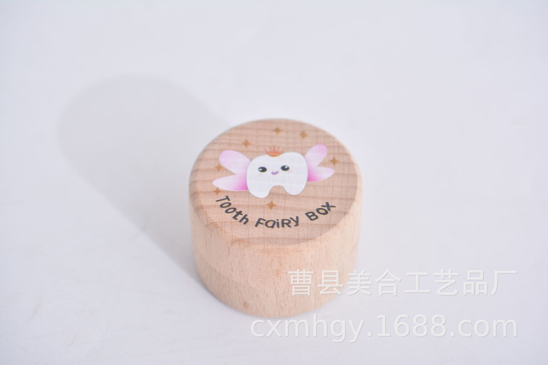 Picture of Cross-Border Wooden Children's Deciduous Tooth Box, Fetal Hair Storage, Tooth Box, Commemorative Collection Box, Tooth Storage Box