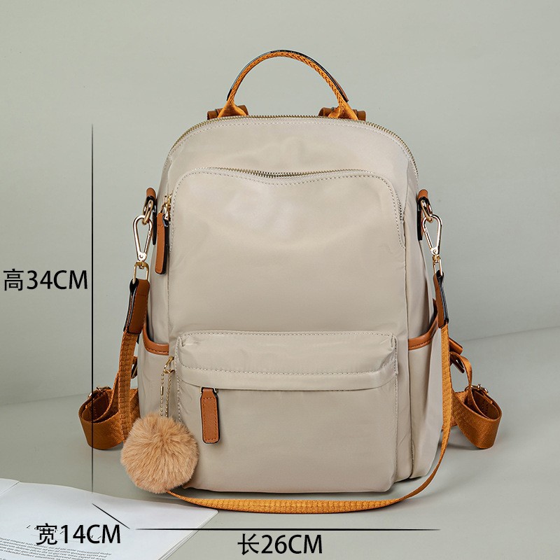Picture of Fashion Casual Japanese-Korean Style 2024 New Anti-theft Women's Oxford Cloth Backpack Women's Large Capacity Simple Travel Bag