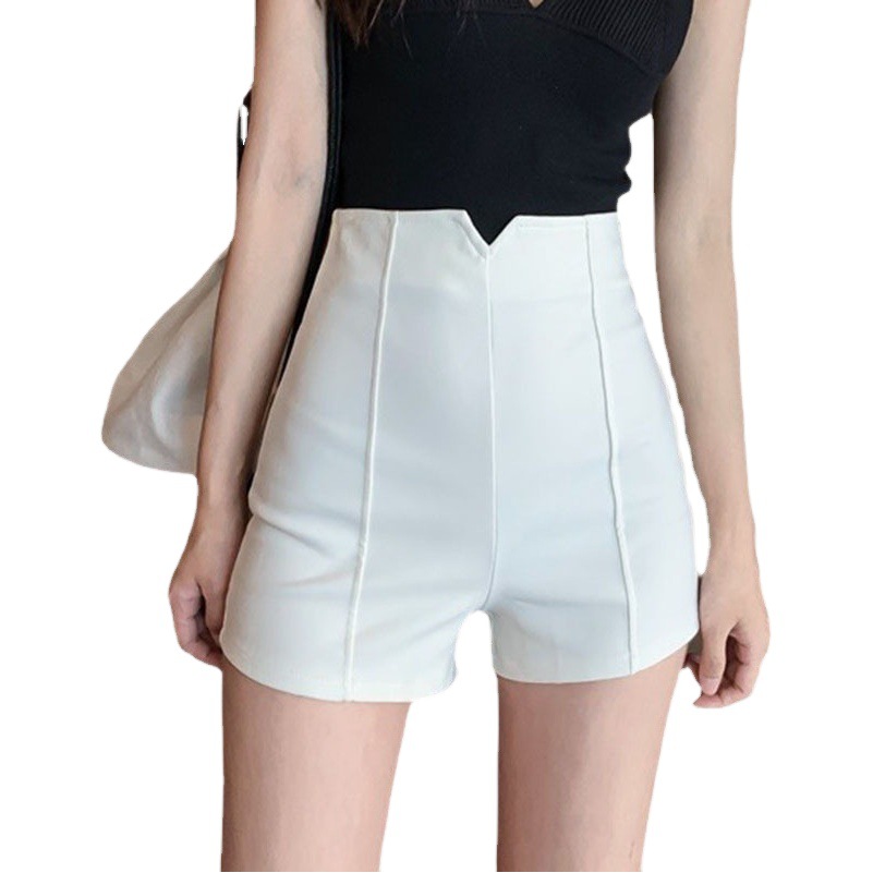 Summer 203 New Korean Style Stretch A- line Wide Leg Shorts Women's High Waist Casual Pants Slim-fit Slimming Hot Pants Trendy Ins