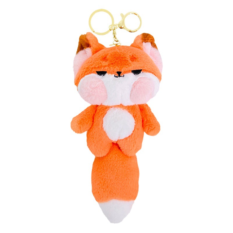 Creative cartoon Dudu Fox keychain doll cute car student schoolbag pendant couple small gift wholesale