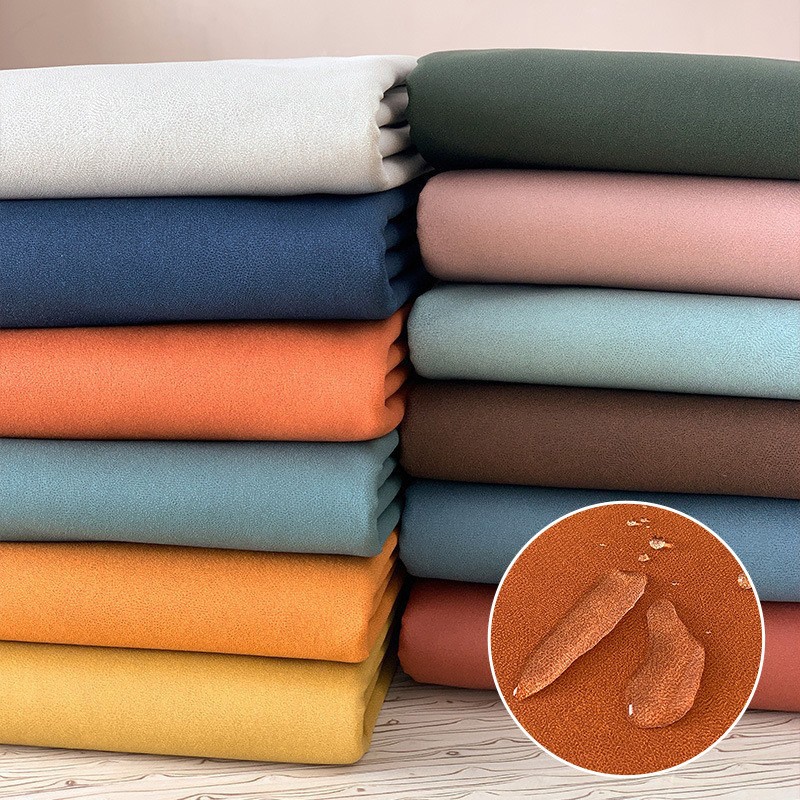 Technical Fabric Waterproof Sofa Cushion Fabric Headboard Chair Sofa Cover Faux Leather Gold-Stamped Fabric Manufacturer Wholesale Yarn-Dyed