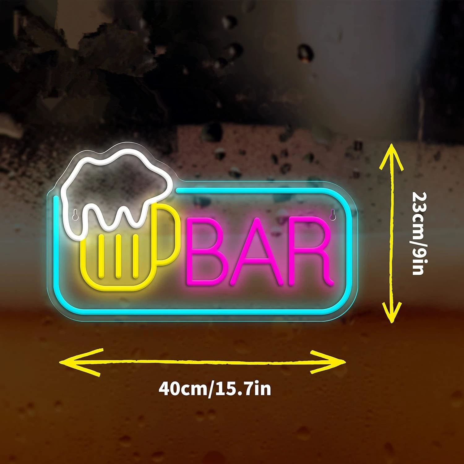 Picture of Amazon Temu Foreign Trade Bar Bar Beer Beer Cocktail Decorative Light Shape Neon Light Customization