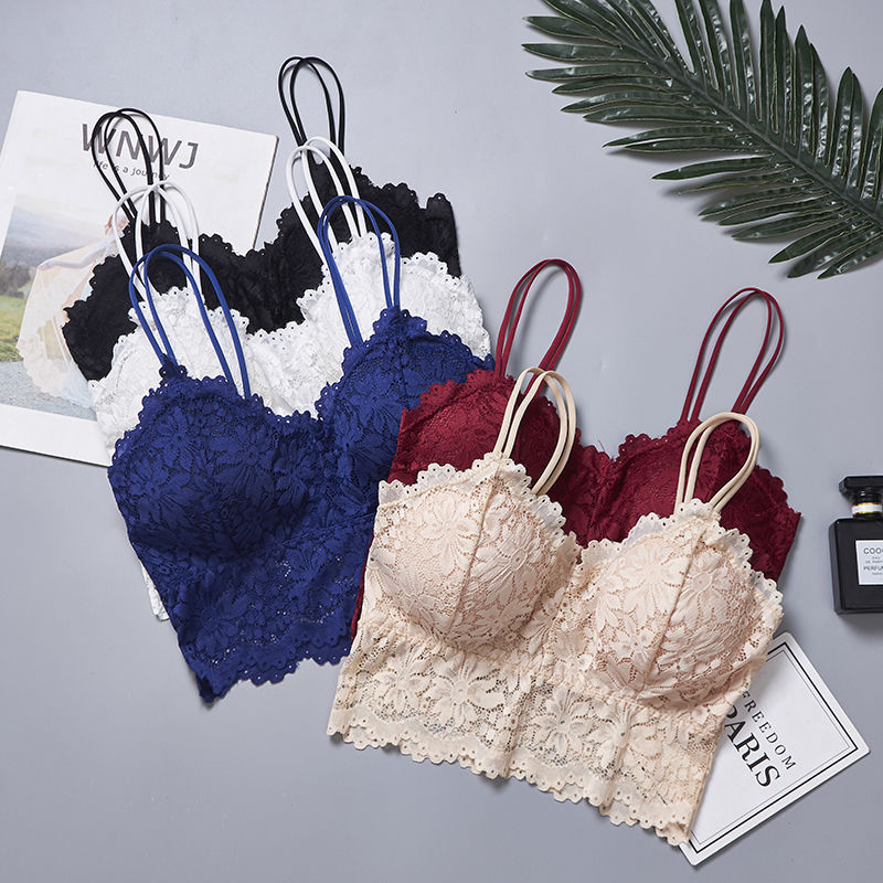 Cross-border large size beautiful back vest tube top without steel ring Korean version of wrapped chest sunflower suspenders sexy lace underwear for women