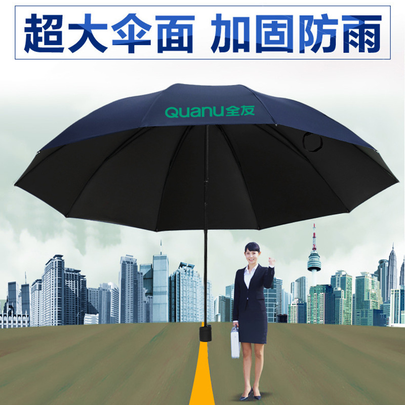 Picture of Umbrella Extra Large Umbrella Large Folding Solid Umbrella Women's Dual-Use Sunscreen Umbrella Sun Umbrella Advertising Umbrella