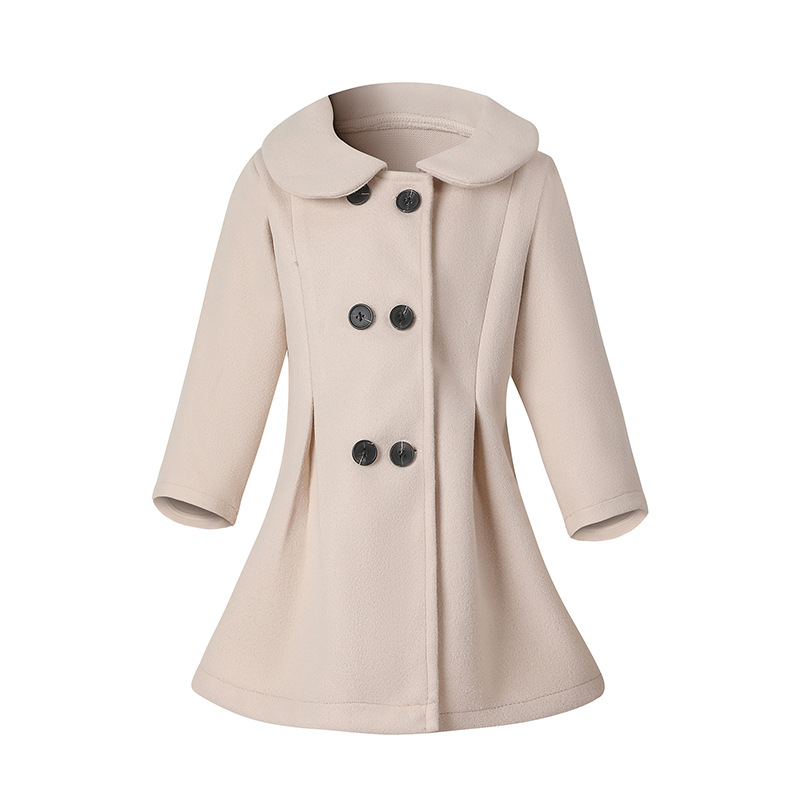 Picture of Cross-border girls autumn and winter foreign-style woolen coat baby winter children's thick warm coat children's clothing wholesale