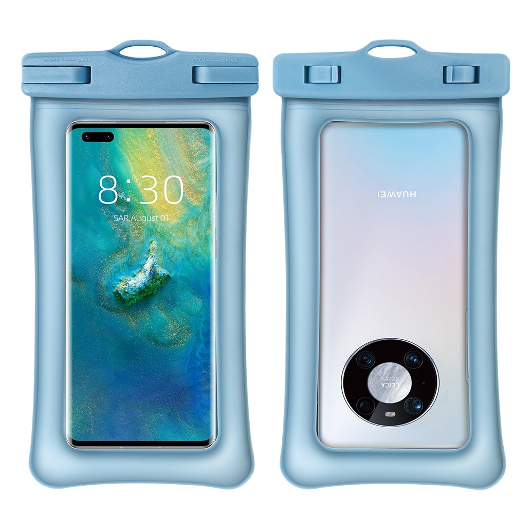 Cross-Border Dual Airbag Floating Mobile Phone Waterproof Bag with Touch Screen Park Rafting Diving Swimming Tpu Waterproof Mobile Phone Bag