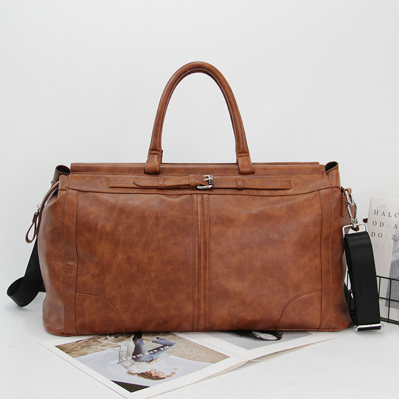 Men's Retro Travel Bag Single Shoulder Crossbody Bag European and American Large Capacity Luggage Bag Handbag Travel Bag Fitness Bag Trendy