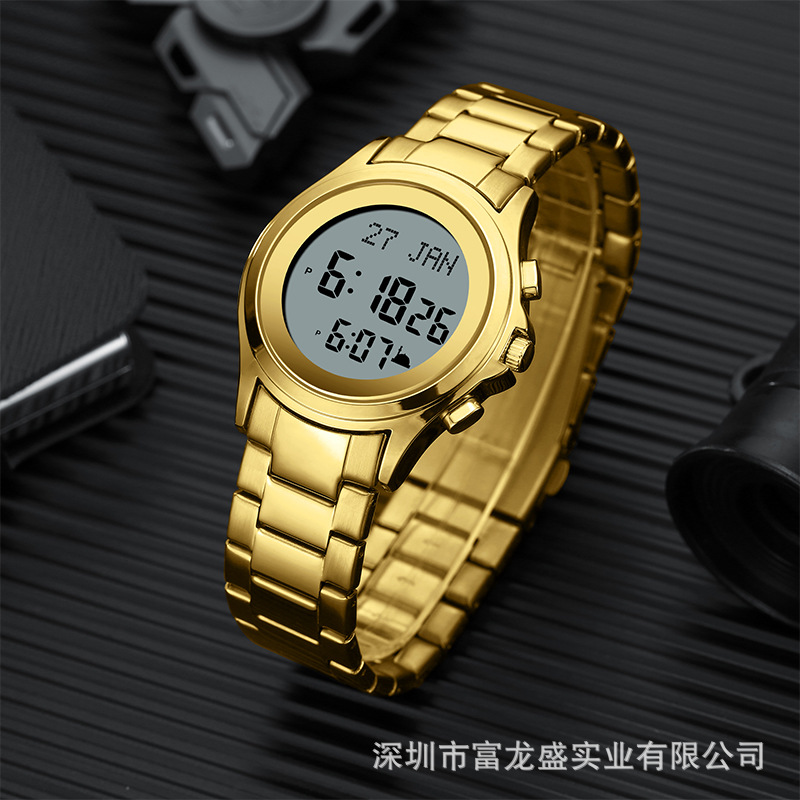 Cainuos Factory Export Popular Watch Square Luminous Multi-Functional Middle East Watch Men's Summer Time Waterproof Digital