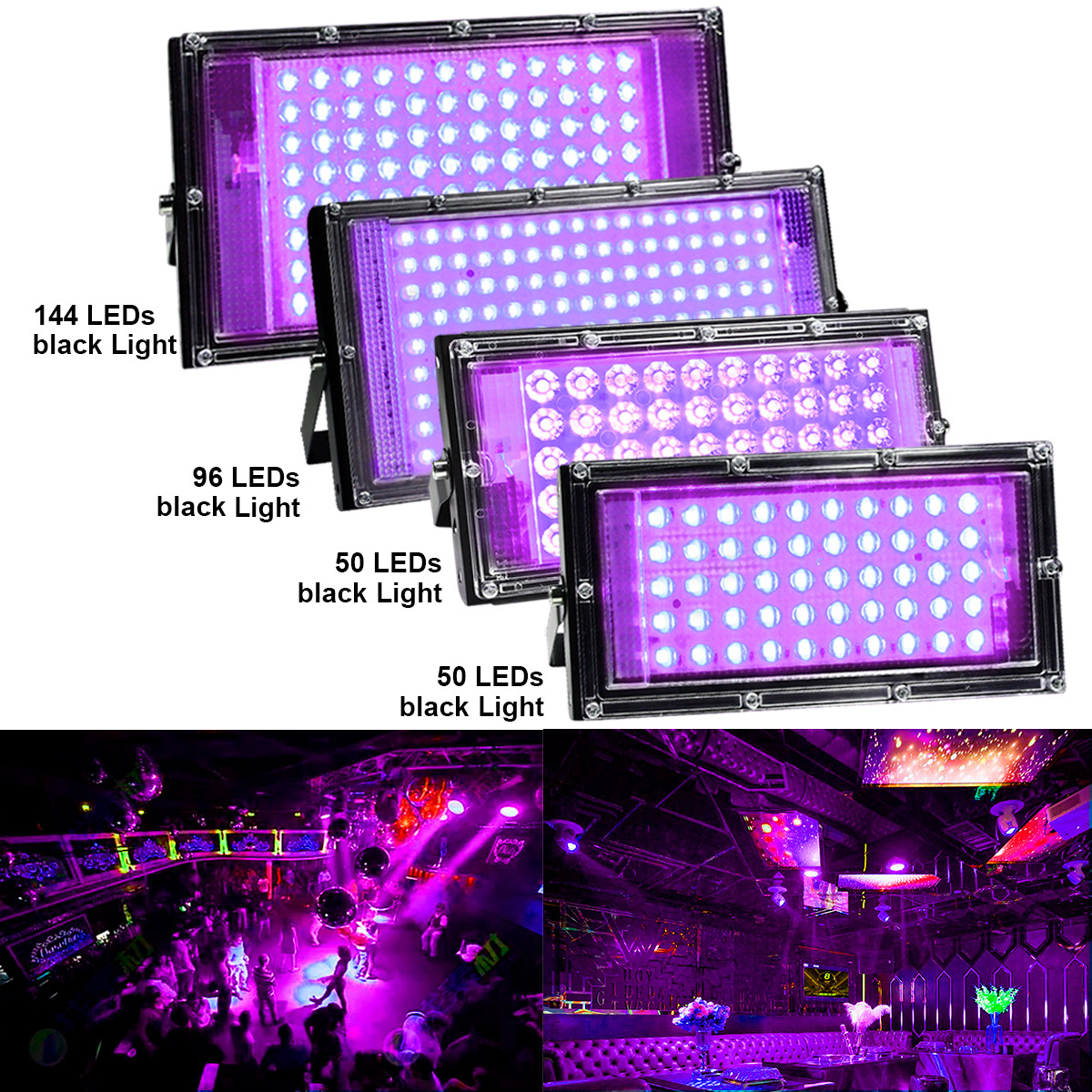 5V purple light cross-border wholesale USB interface UV curing lamp source square stage atmosphere purple light