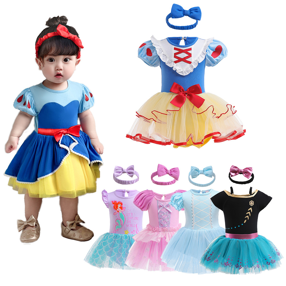 Picture of Halloween Children's Clothing, Short-Sleeved Pullover, Baby Baby Hooded Princess Jumpsuit, Romper Dress