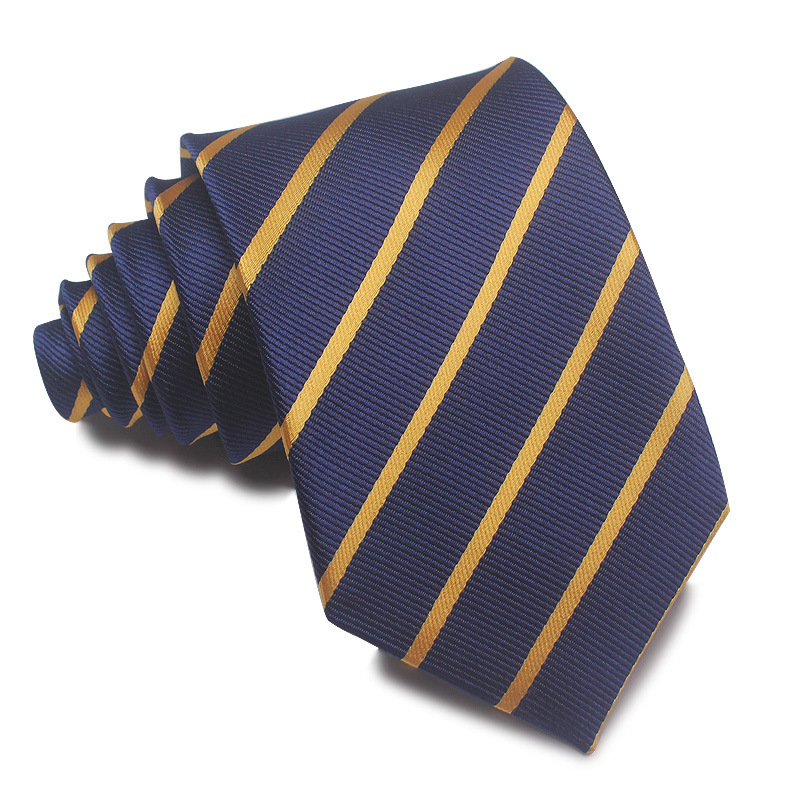 Picture of 25 New 8cm Polyester Jacquard Stripesd Tie 7cm Men's and Women's Business Formal Wear Casual High-End Red Black Blue