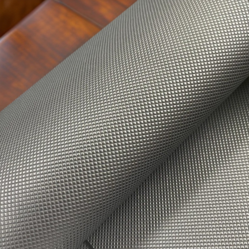 Plaid Pu Back-Coated Diamond-Patterned Leather Embossed Leather Material, Eco-Friendly Pu Fabric for Bags and Belts, Matte, Waterproof, and Wear-Resistant