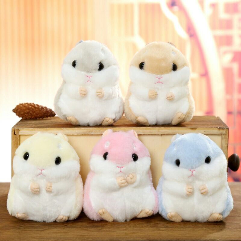 Picture of Plush Chubby Hamster Doll Keychain Pendant Girls South Korea Creative Cute Doll School Bag Hanging Ornaments