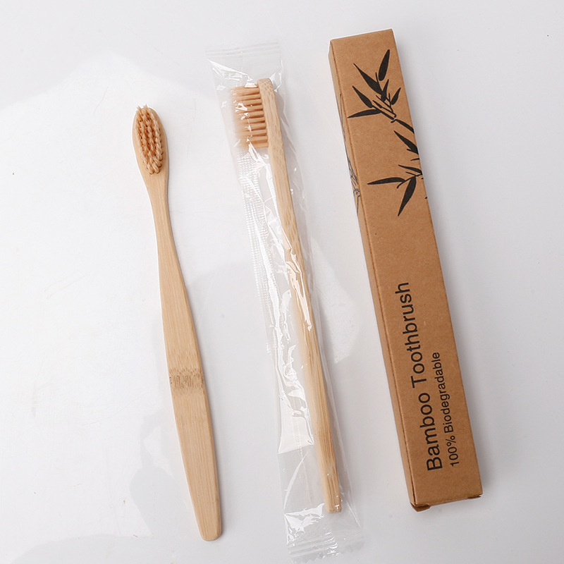 Picture of Cross-border Travel Homestay Hotel Non-disposable Toothbrush Bamboo Charcoal Bamboo Fiber Soft Hair Adult Bamboo Toothbrush Customization