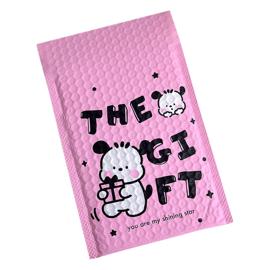 Cute cartoon puppy bubble bag packaging express bag color foam bag shockproof film bubble envelope bag protective bag