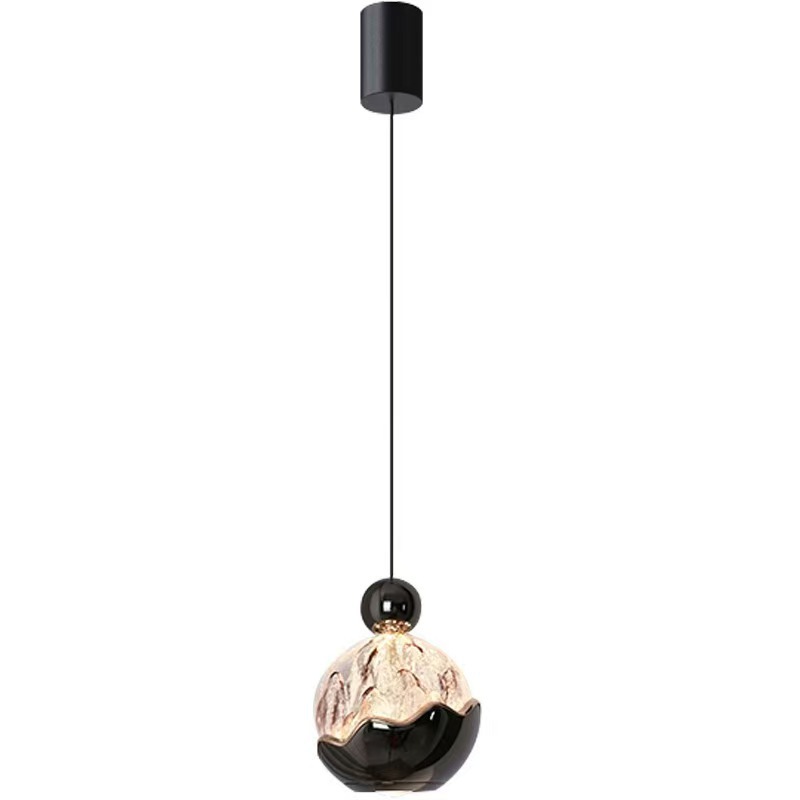 Picture of Bedroom Bedside Chandelier Italian Normcore Hand Scan Liftable Snow Mountain Art Entrance Light High-End Accessible Luxury Chandelier