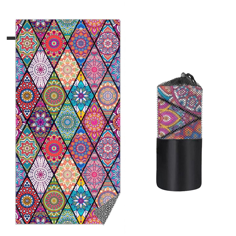 Picture of New Cross-Border Amazon European and American Double-Sided Velvet Quick-Drying Bath Towel Customizable Printed Towel Beach Swimming Beach Towel