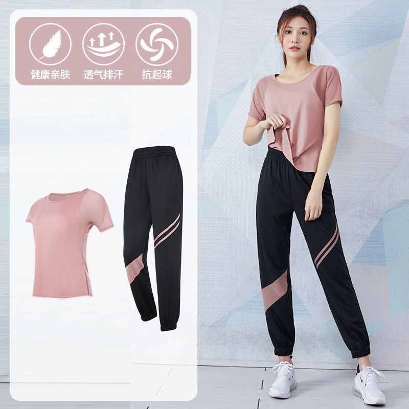 Picture of Yoga Suit Women's Summer Loose Slimming Breathable Quick-drying Clothes Fitness Running Fashion Casual Professional Sportswear