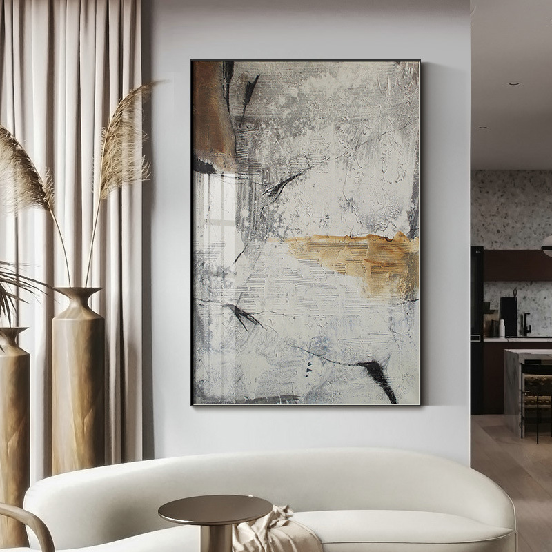 Nordic Style Vertical Edition Abstract Hanging Painting Large Size Entrance Decorative Painting Modern Simple Living Room Sofa Background Wall Painting