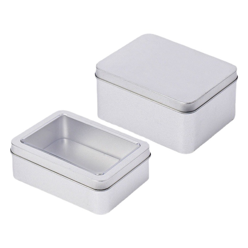 in stock tinplate badge packaging square iron box nail clippers gift box hardware crafts packaging iron box