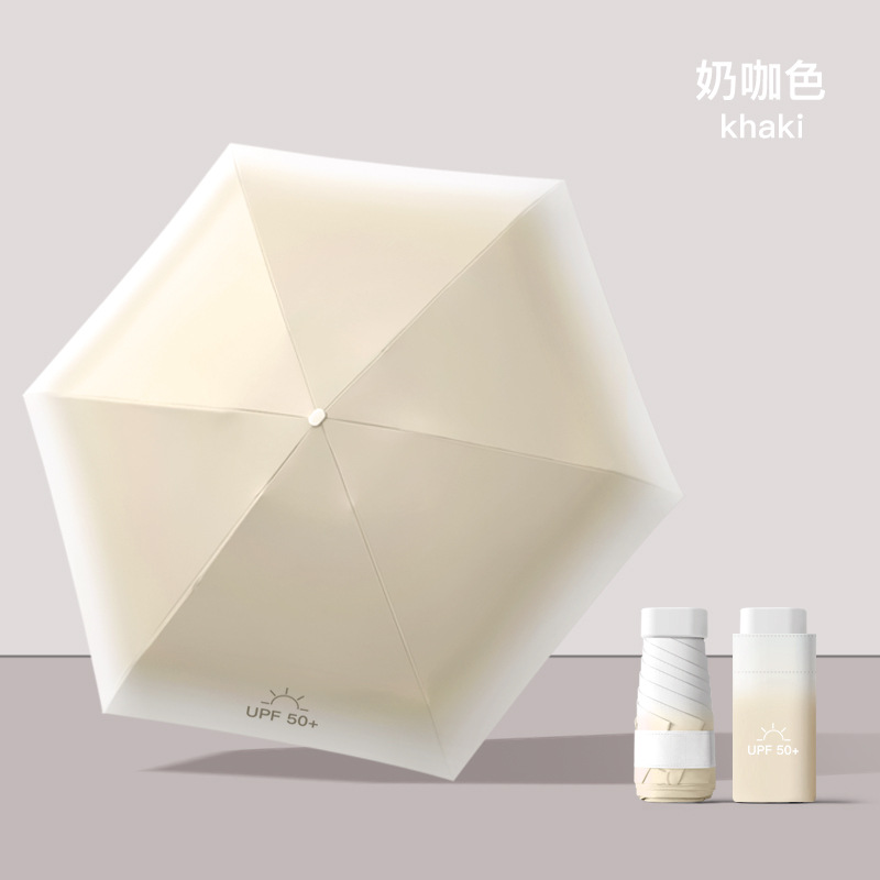 Picture of Thickened 50% off Umbrella, Rain or Shine, Women's Sun Umbrella, Sun Protection, Uv Protection, Capsule Umbrella, Gradient Mini Sunshade Umbrella