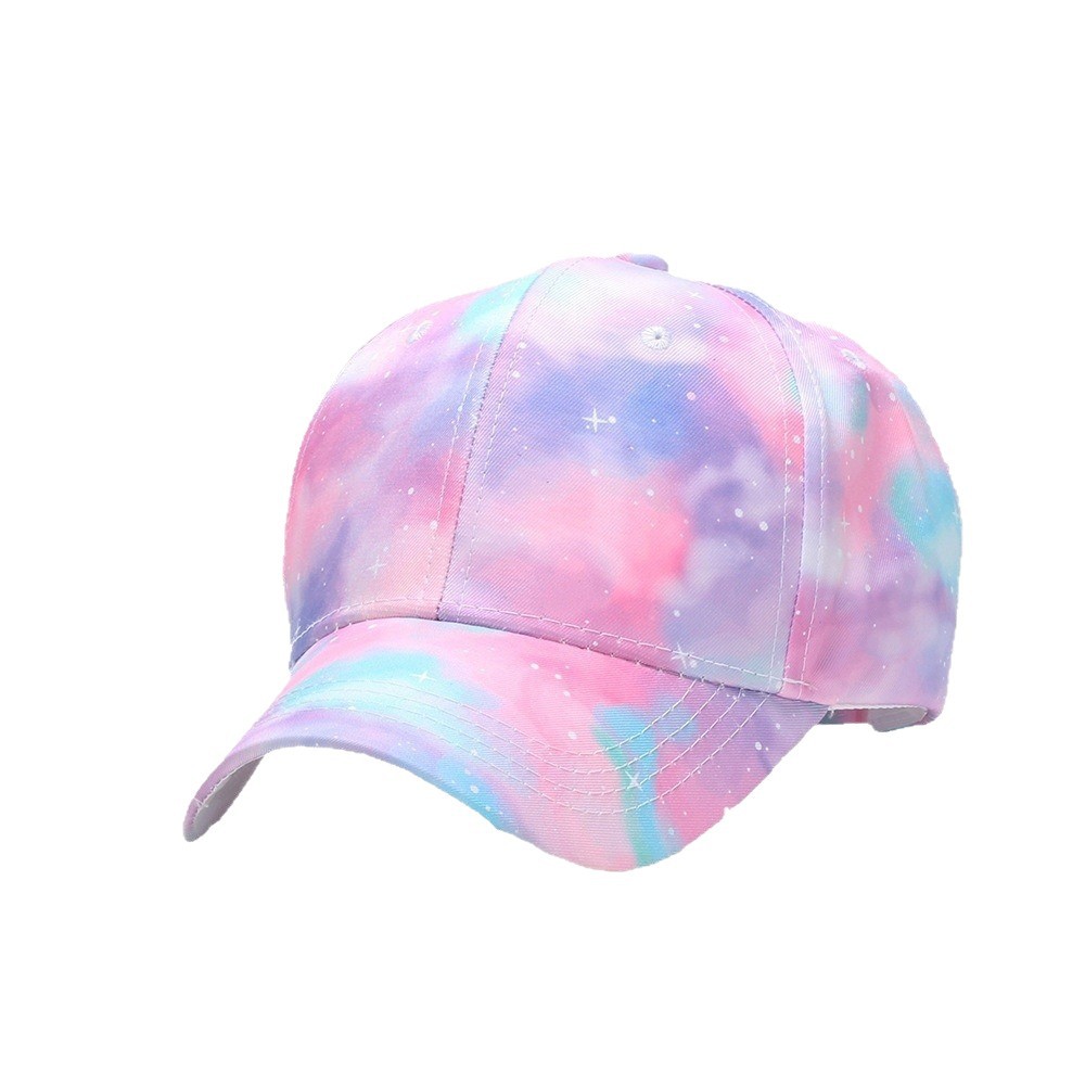 Picture of Spring and Summer Kidsren's Tie-Dye Baseball Caps for Boys and Girls Outdoor Sunshade and Sun Protection Caps Sports Peaked Caps Ponytail Baseball Caps