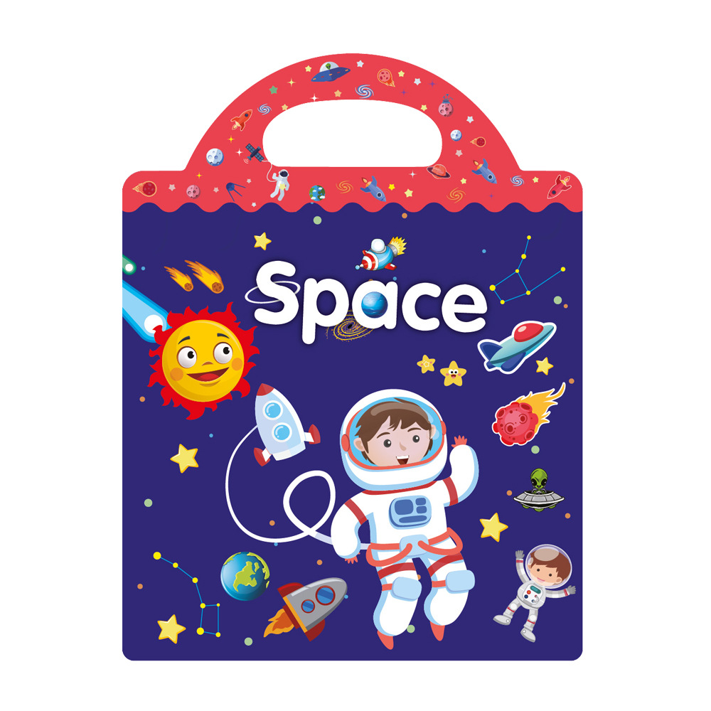 Picture of Cross-border DIY fun children's scene sticker book early education concentration training can be moved repeatedly paste quiet book