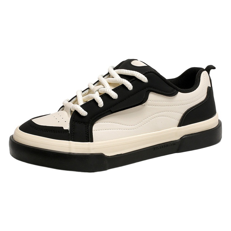 Panda white shoes men's shoes low-top autumn and winter new casual shoes leather surface color matching white shoes fashion sports fashion shoes