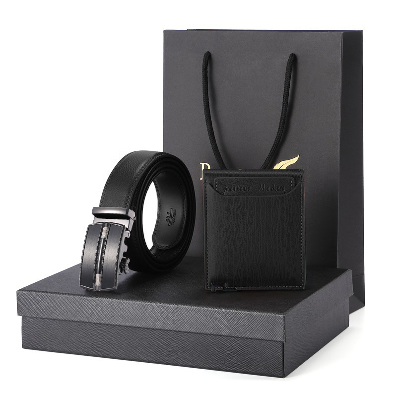 Picture of Gift Wallet Belt Set Corporate Business Men's Genuine Leather Logo Belt Men's Brand Belt Logo Customization